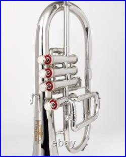 Flugel Horn NICKE Bb Flat 4 Valve With Hard Case Mouthpiece FLUGELHORN