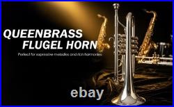 Flugel Horn NICKE Bb Flat 4 Valve With Hard Case Mouthpiece FLUGELHORN