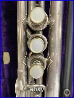 Frank Holton Llewellyn 1931 Silver Trumpet Heim Model 2 withcase and accessories