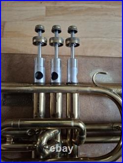 Frank Holton Vintage Super Collegiate Cornet 2 Color, Very Good Ready To Play