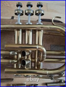 Frank Holton Vintage Super Collegiate Cornet 2 Color, Very Good Ready To Play