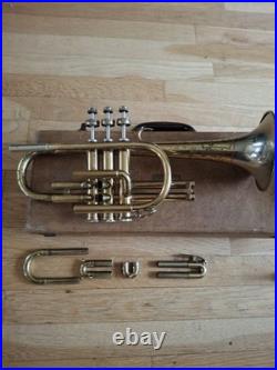 Frank Holton Vintage Super Collegiate Cornet 2 Color, Very Good Ready To Play