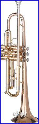 Getzen 400 Series Brass Gold Trumpet with Mouthpiece 7C, Hard Case and Extras