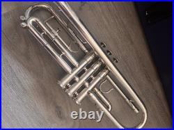 Getzen 700SP Silver Plated Trumpet, Case, Metronome