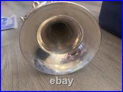 Getzen 700SP Silver Plated Trumpet, Case, Metronome