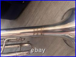 Getzen 700SP Silver Plated Trumpet, Case, Metronome