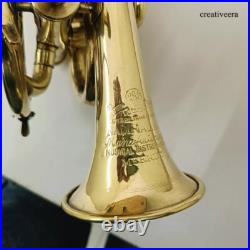 Glorious Antique Delight Pocket Trumpet Bugle Flugel Horn Brass Mouthpiece Gift