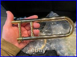 Gold Slide Trumpet Mini Miniature Trombone Bb Horn canvas Case