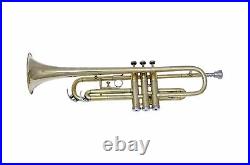 Great Bb Trumpet Brass Finish Bb Trumpet With Free Case+mouthpiece