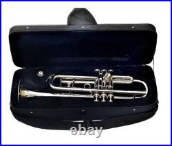 Great Nickel Plated Bb- Flat-trumpet Free Hard Case+ Mouthpiece snfu