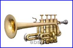 Great Piccolo Trumpet Bb/a Trumpet Brass Musical Instruments With Case Mouthpiec