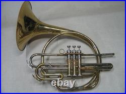 HOLTON MH101 MARCHING MELLOPHONE ELKHORN WI USA VINTAGE WithCASE COSMETIC ISSUES