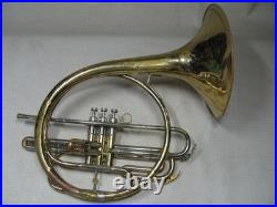 HOLTON MH101 MARCHING MELLOPHONE ELKHORN WI USA VINTAGE WithCASE COSMETIC ISSUES