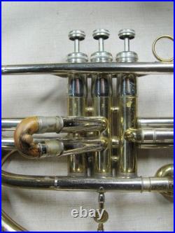 HOLTON MH101 MARCHING MELLOPHONE ELKHORN WI USA VINTAGE WithCASE COSMETIC ISSUES
