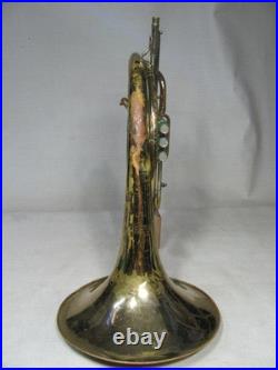 HOLTON MH101 MARCHING MELLOPHONE ELKHORN WI USA VINTAGE WithCASE COSMETIC ISSUES