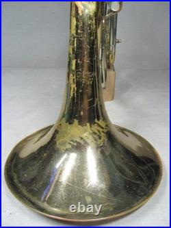 HOLTON MH101 MARCHING MELLOPHONE ELKHORN WI USA VINTAGE WithCASE COSMETIC ISSUES