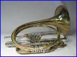 HOLTON MH101 MARCHING MELLOPHONE ELKHORN WI USA VINTAGE WithCASE COSMETIC ISSUES