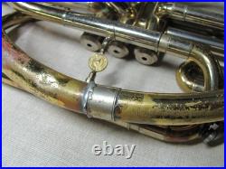 HOLTON MH101 MARCHING MELLOPHONE ELKHORN WI USA VINTAGE WithCASE COSMETIC ISSUES
