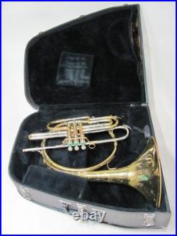 HOLTON MH101 MARCHING MELLOPHONE ELKHORN WI USA VINTAGE WithCASE COSMETIC ISSUES