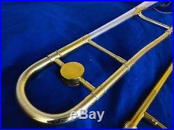 H. N. White King Silvertone Trombone, Vintage, Gold and Sterling Silver Bell