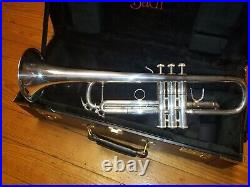 Hard-To-Find Bach VBS1 Professional Silver Trumpet With Double Case-Gorgeous