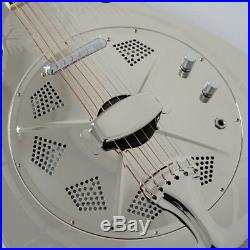 Hawaii Tree Pattern Bell Brass Electric Resonator Guitar Free Case and Strap