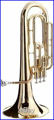 Hawk Lacquer Brass Bb Baritone Horn with Case and Mouthpiece