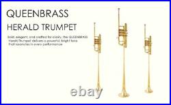 Herald Flag Trumpet in Bb Brass Finish with Case and Mouthpiece for Parade-Band