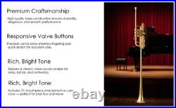 Herald Flag Trumpet in Bb Brass Finish with Case and Mouthpiece for Parade-Band