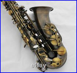 High Grade Antique Alto Saxophone Sax High F# New Saxofon With Case