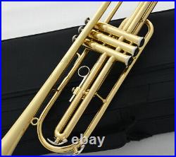High Grade new Eb Bass Trumpet Gold surface 3 Piston Vavles With Case