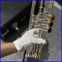 Instrumental Trumpet B Flat Silver Gold Key Trumpet Instrument #2023New