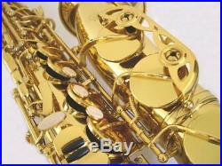 Intermediate ALTO SAXOPHONE Eb Gold Lacquer Free Case & Accessories NEW