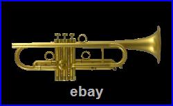 JP by Taylor U. K. Satin Gold Custom Bb Trumpet- Professional (Heavy Weight)