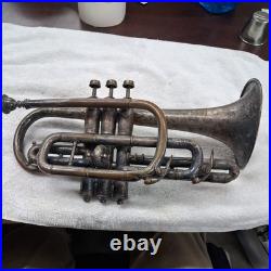J. W. York & Sons New Model Monarch Cornet c. 1908 Mouthpiece, Silver
