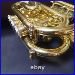 Jupiter JPT-416 Pocket Trumpet with Case Compact Bb Travel Horn with Case