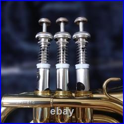 Jupiter JPT-416 Pocket Trumpet with Case Compact Bb Travel Horn with Case