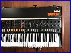 KORG TRIDENT polyphonic/programmable Synthesizer Brass Strings Overhauled withcase