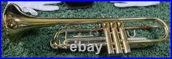 Kaizer B Flat Bb Gold Lacquered Yellow Brass Trumpet, Case, Cloths Gloves &Bag++