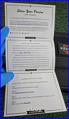 Kaizer B Flat Bb Gold Lacquered Yellow Brass Trumpet, Case, Cloths Gloves &Bag++