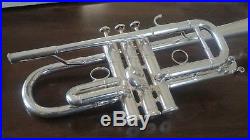 Kanstul USA 1510-A C Trumpet Bright Silver Plate Finish Used Great Condition