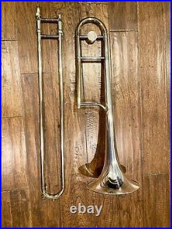 King 3B Concert Silver Sonic Trombone. Gold Bell. Rare. Vintage. Excellent