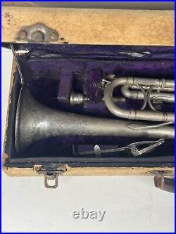 King H. N. White Liberty Silver 1050 Trumpet Serial # 39140 Early 1890s-1915