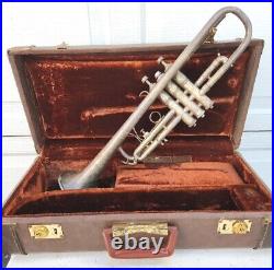 King Liberty Silver Plate Trumpet 93679 Collectors Item 1925 Mouthpiece Case