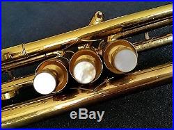 King Liberty Trumpet 1950s Double Tuning Slide Gold Lacquer Mouthpiece Case