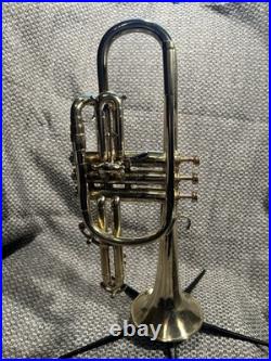 King Master Model Raw Brass 1939 Cornet w Bach 7C Mouthpiece (no case)