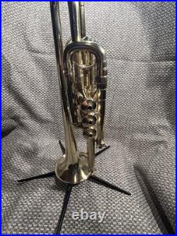 King Master Model Raw Brass 1939 Cornet w Bach 7C Mouthpiece (no case)
