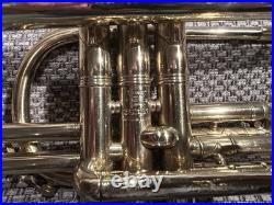 King Master Model Raw Brass 1939 Cornet w Bach 7C Mouthpiece (no case)