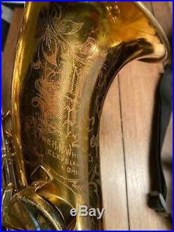 King Super 20 Tenor Saxophone 1953 Orig. Lacquer Dbl Socket Sterling Neck