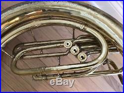 King USA Tuba Sousaphone serial 879180 for parts or repair with case 25.5 bell